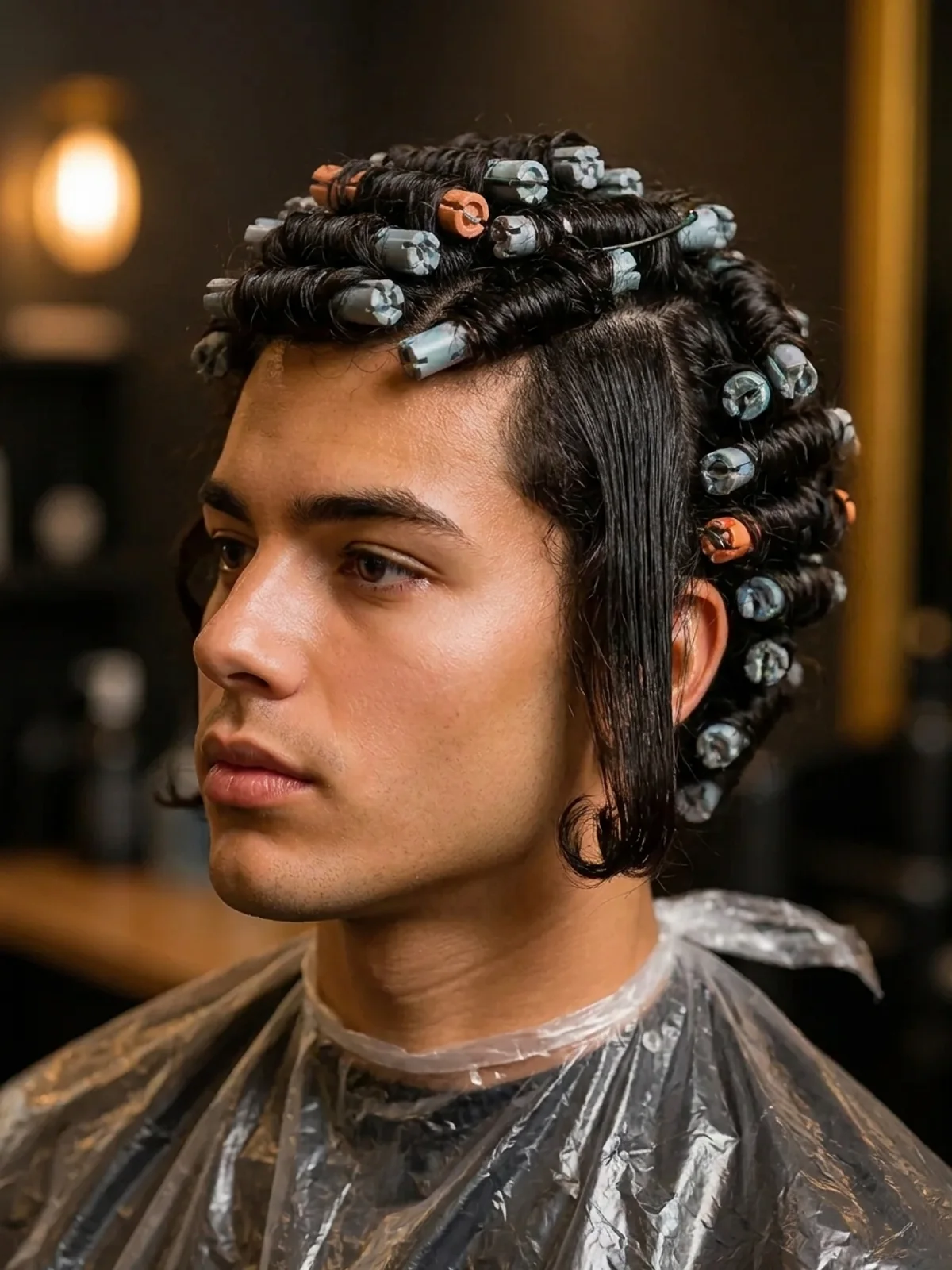 Curly Hair Transformation — before